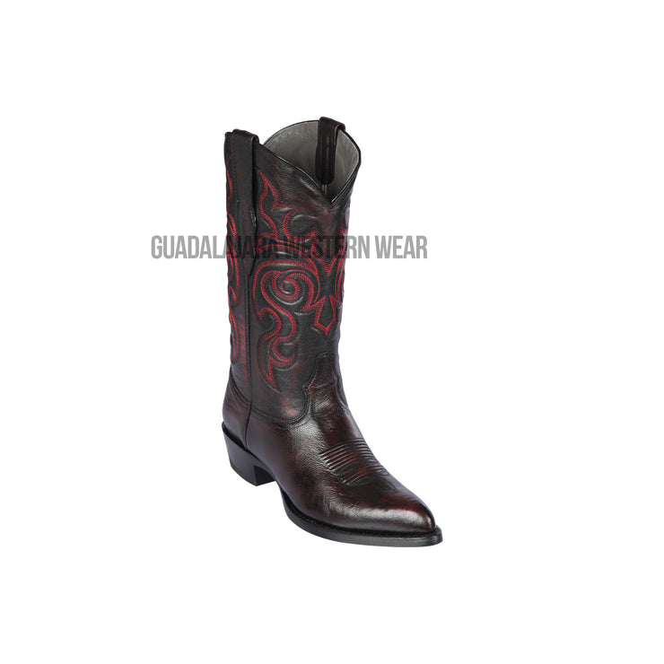 Los Altos Black Cherry Goat J Toe Cowboy Boots