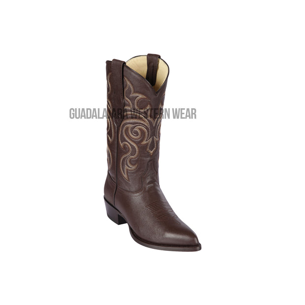 Los Altos Brown Goat J Toe Cowboy Boots