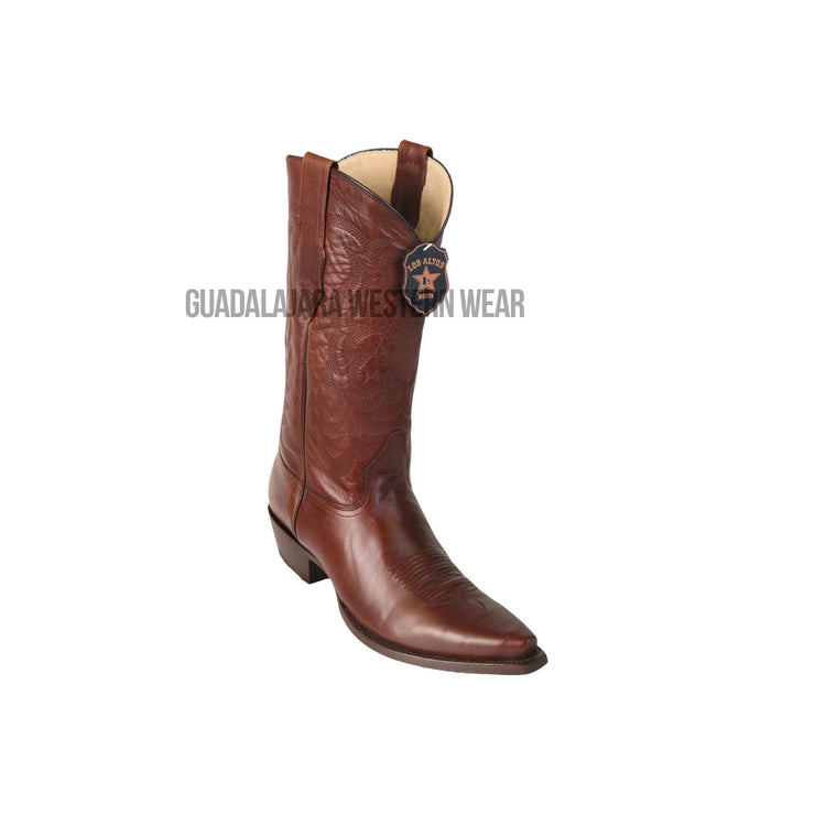 Los Altos Brown Pull Up Snip Toe Cowboy Boots