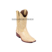 Los Altos Oryx Caiman Flank Wide Square Toe Cowboy Boots