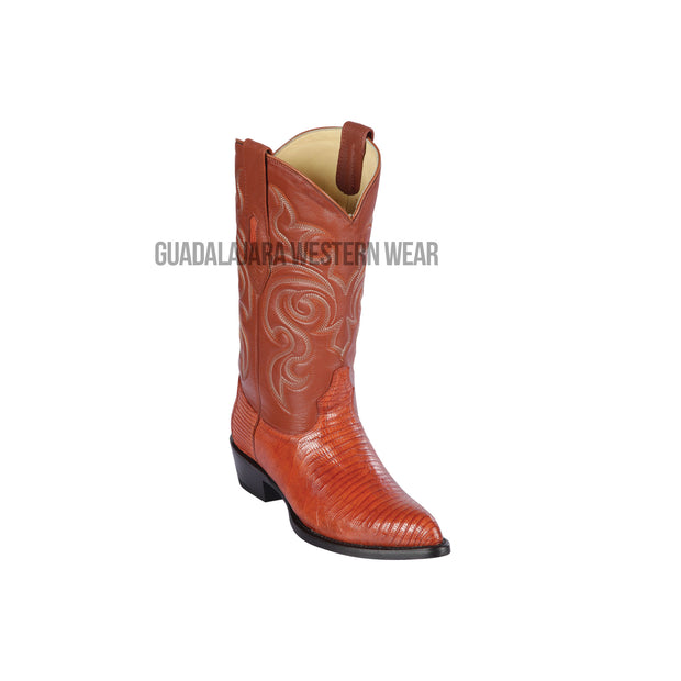 Los Altos Cognac Teju J Toe Cowboy Boots