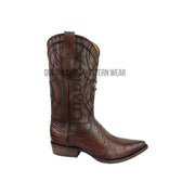 Cuadra Ostrich Flame Brown J Toe Cowboy Boots