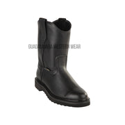 Original Michel Boots Men's Pull On Work Boot Black Soft Toe