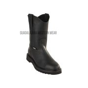 Original Michel Boots Men's Pull On Work Boot Black Soft Toe