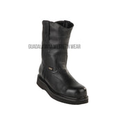 Original Michel Boots Men's Pull On Work Boot Black Steel Toe