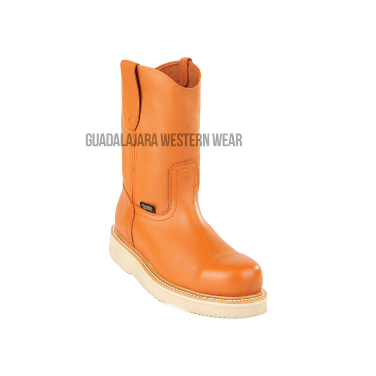Original Michel Boots Men's Pull On Work Boot Honey Steel Toe