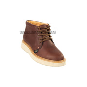 Original Michel Boots Men's Lace Up Work Boot Brown Soft Toe