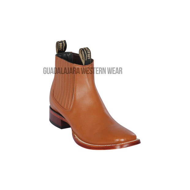 Los Altos Honey Deer Wide Square Toe Botin Charro