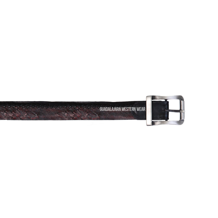 Los Altos Black Cherry Ostrich Casual Belt