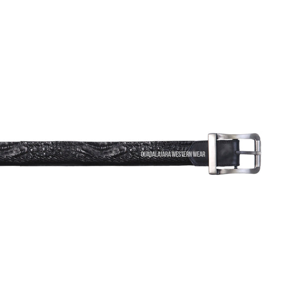 Los Altos Black Caiman Belly Casual Belt