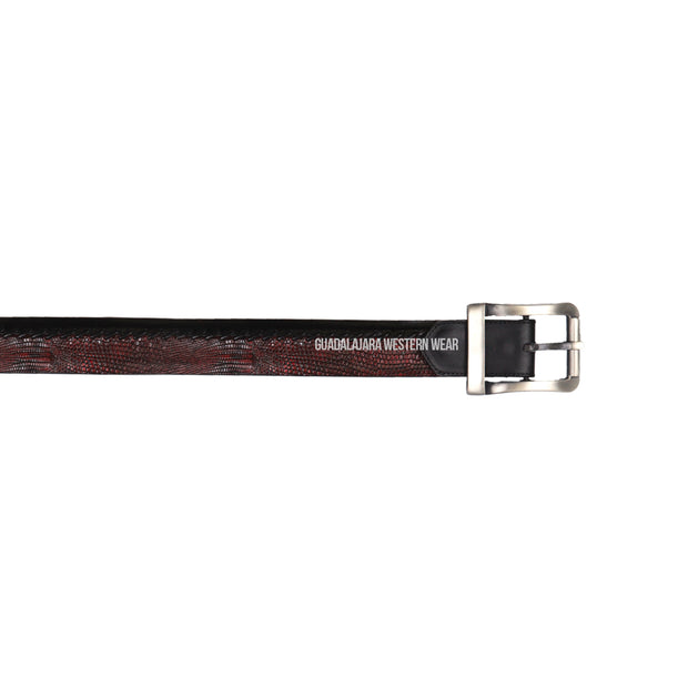 Los Altos Black Cherry Teju Casual Belt