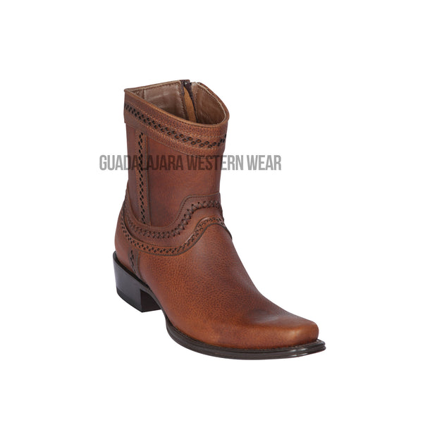 Los Altos Walnut Rage European Square Toe Ankle Boot