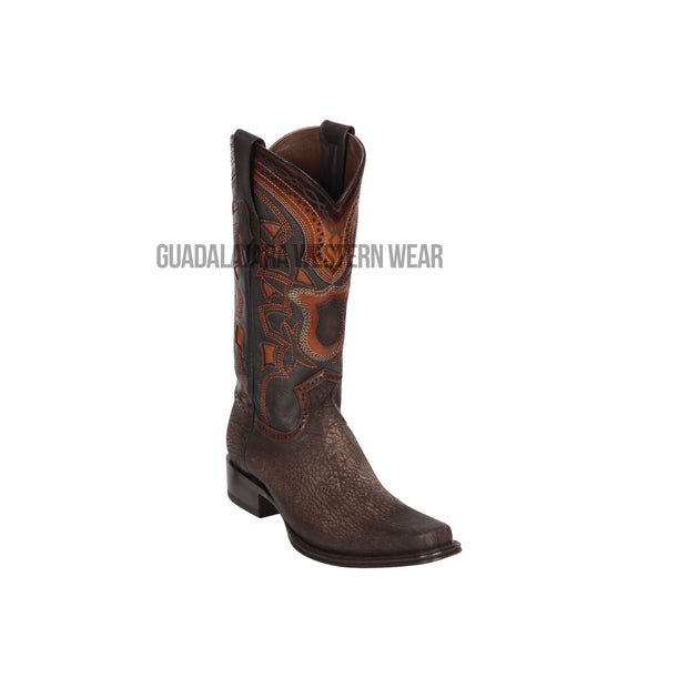 Los Altos Faded Brown Shark European Square Toe Cowboy Boots