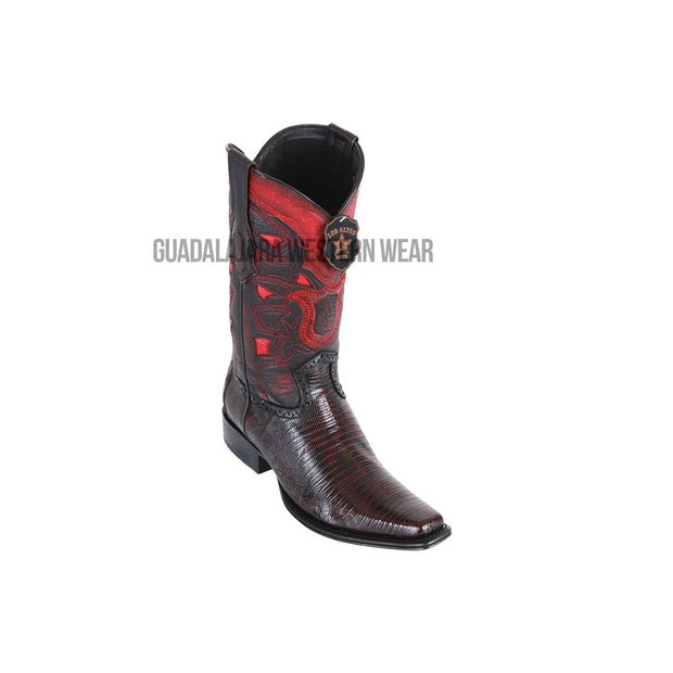 Los Altos Black Cherry Teju European Square Toe Cowboy Boots