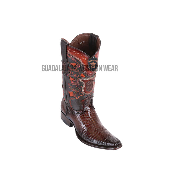 Los Altos Brown Teju European Square Toe Cowboy Boots