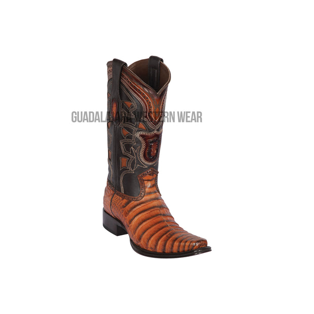 Los Altos Porto Honey Caiman Belly European Square Toe Cowboy Boots