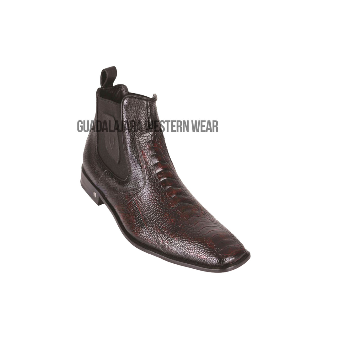 Vestigium Black Cherry Ostrich Leg Chelsea Boot – Guadalajara