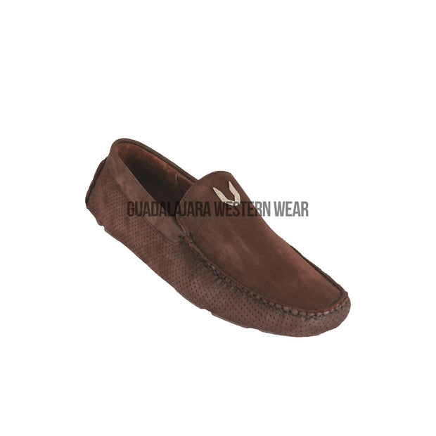 Vestigium Tobacco Suede Leather Loafers