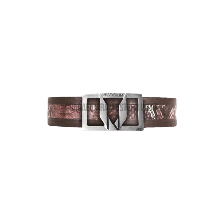 Vestigium Rustic Brown Python Casual Belt