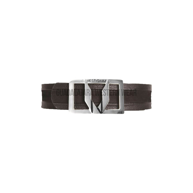 Vestigium Black Suede Leather Casual Belt