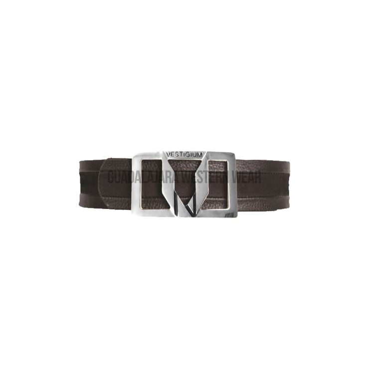 Vestigium Black Suede Leather Casual Belt