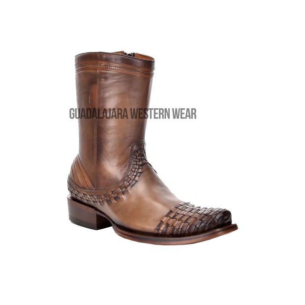 Cuadra Taupe Sillero Dubai Toe Leather Ankle Boot