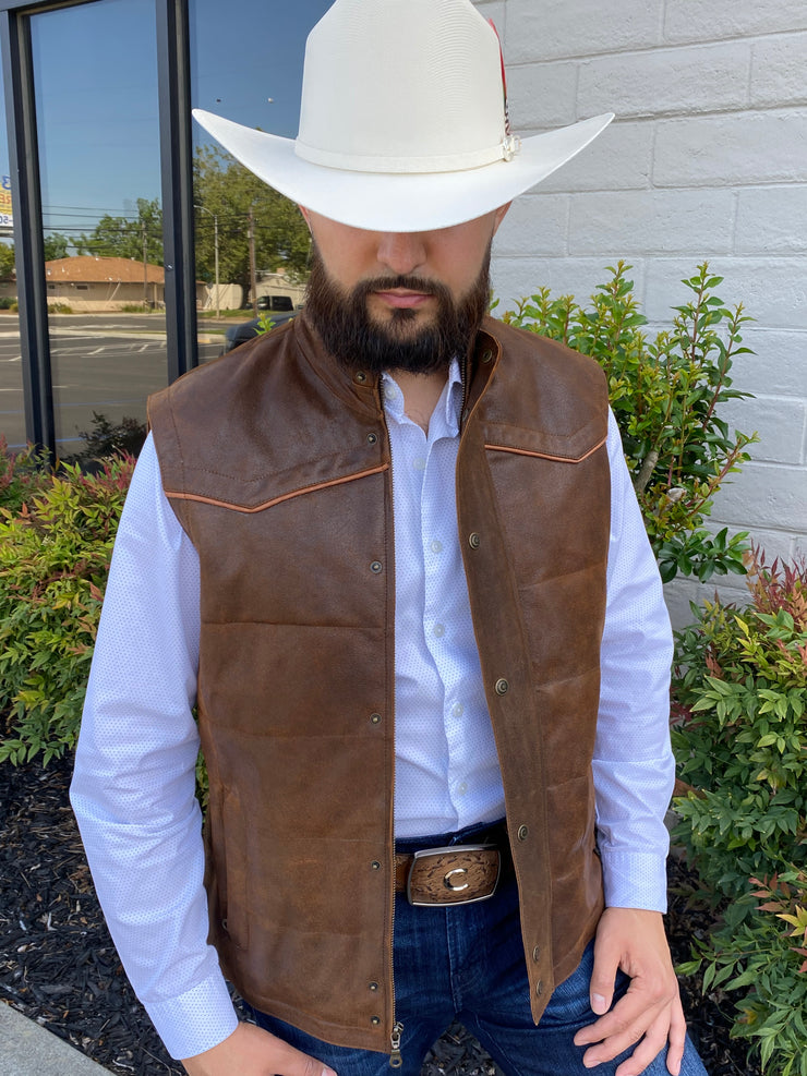 Cuadra Men's Lamb Vest Brown