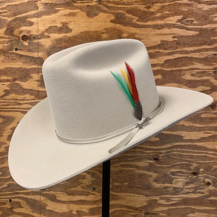 Stetson 6x Rancher Silverbelly Cowboy Felt Hat Sinaloa Copa Alta Falda Brim 3.5