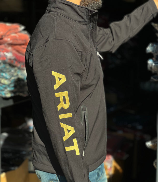Ariat NEW Men’s Blk/Gold Soft-Shell Jacket