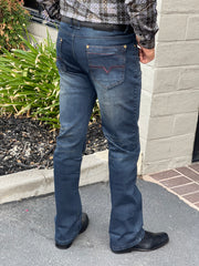 Platini Men's Dark Blue Slim Boot Cut Jeans - BCJ7841