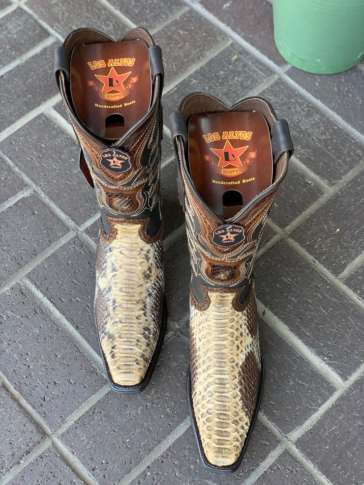 Los Altos Oryx Python European Square Toe Cowboy Boots