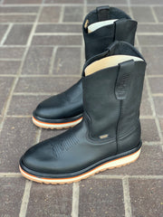 Original Michel Boots Men's Pull On Work Boot Black Soft Toe