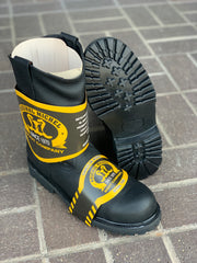 Original Michel Boots Men's Pull On Work Boot Black Steel Toe