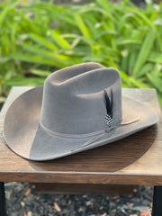 Stetson 6x Spartan Granite Grey Diamante Negro Cowboy Felt Hat Sinaloa (Copa Chica Falda/Brim 3.5")