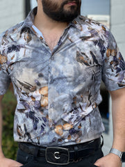 Platini Men's Digital Print Short Sleeve Shirt - FPS8637