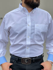 Ariat Men's Long Sleeve Button up Shirt - White