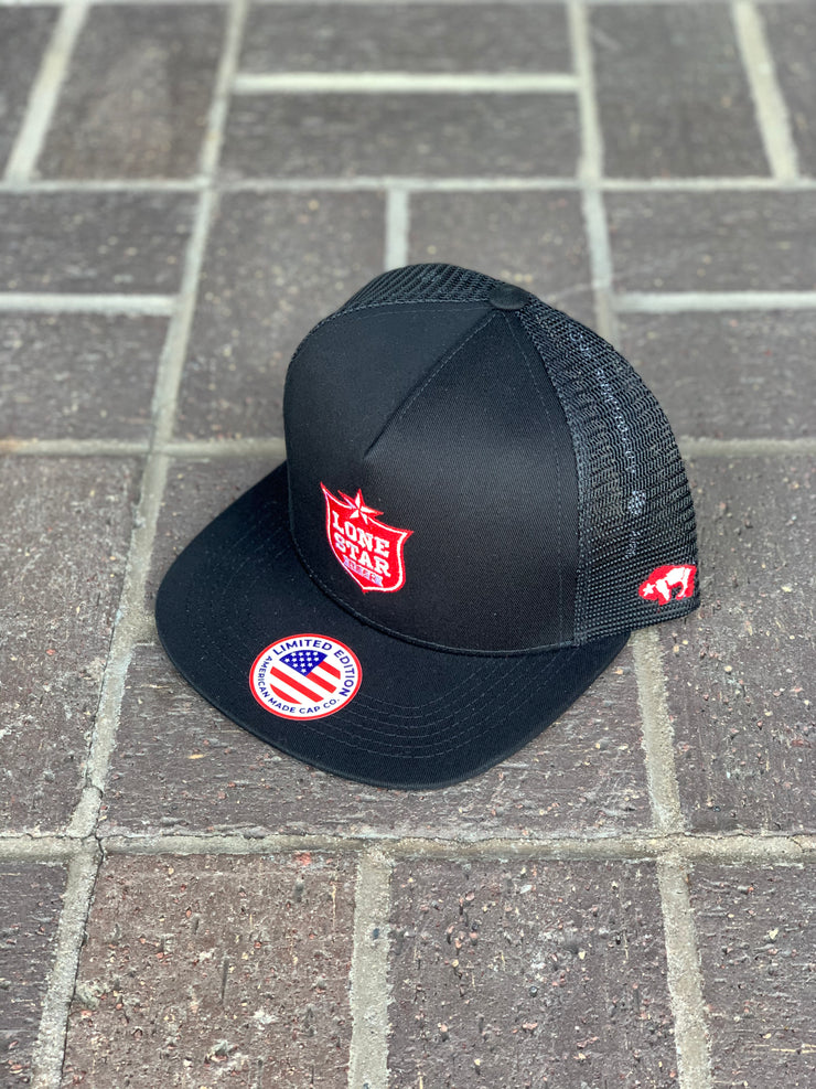 Hooey Lone Star Black / Red Snapback Cap