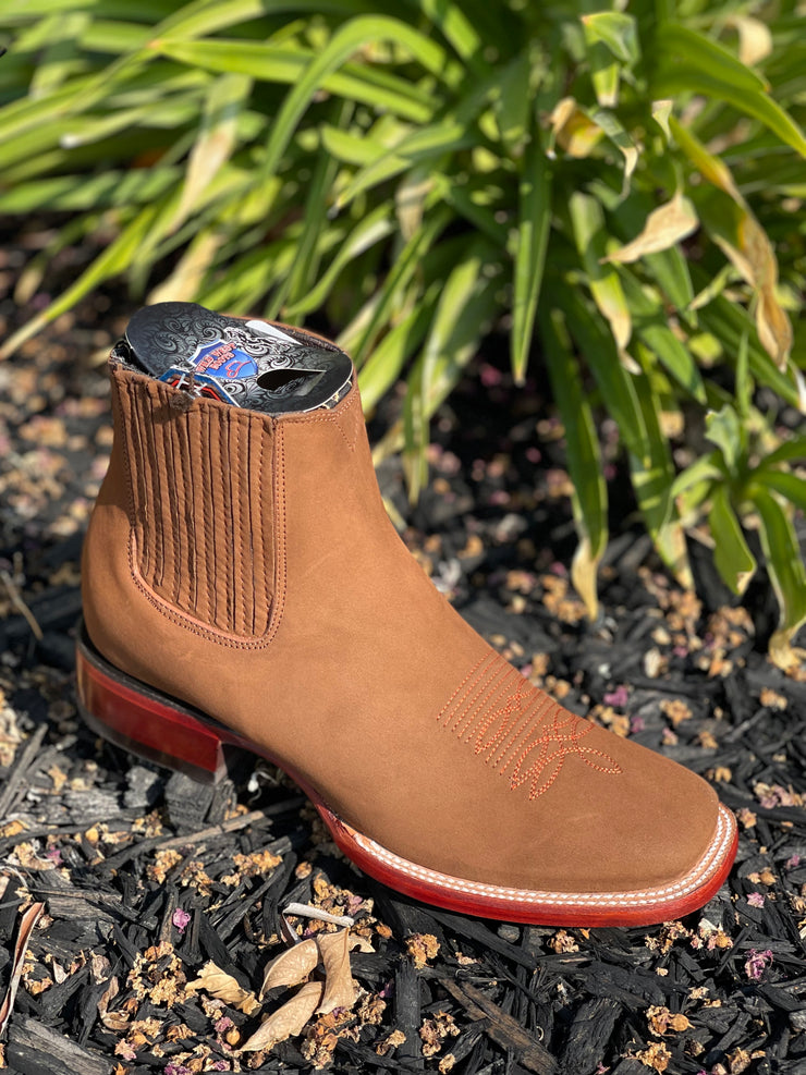 Wild West Nobuk Chedron Wide Square Toe Botin Charro – Guadalajara