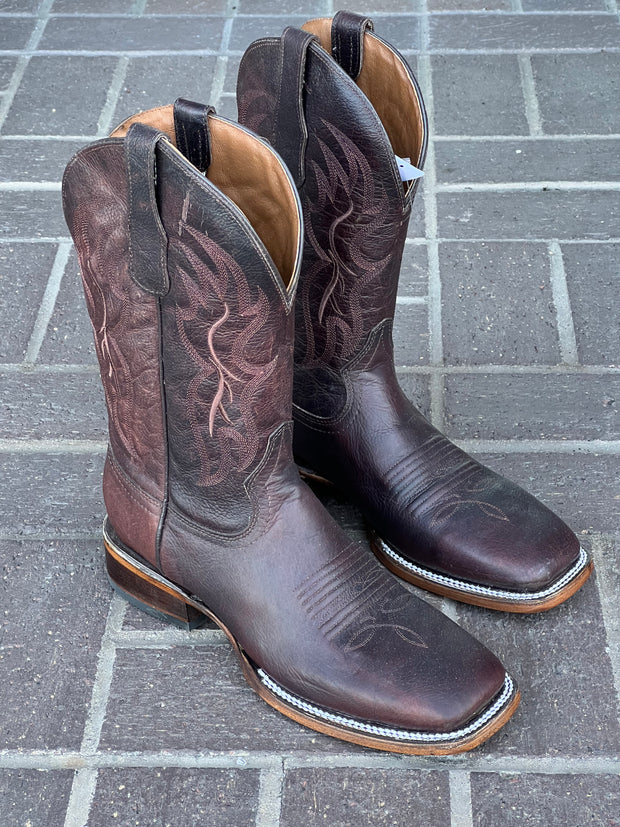 Circle G Men's Dark Brown Embroidered Western Boot