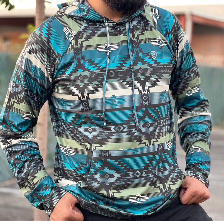 Multi Print Cactus Men's Hoodie - Rock&Roll Denim