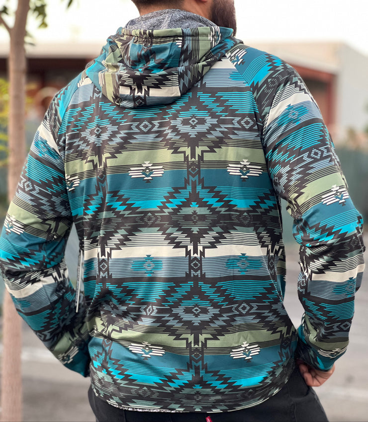 Multi Print Cactus Men's Hoodie - Rock&Roll Denim
