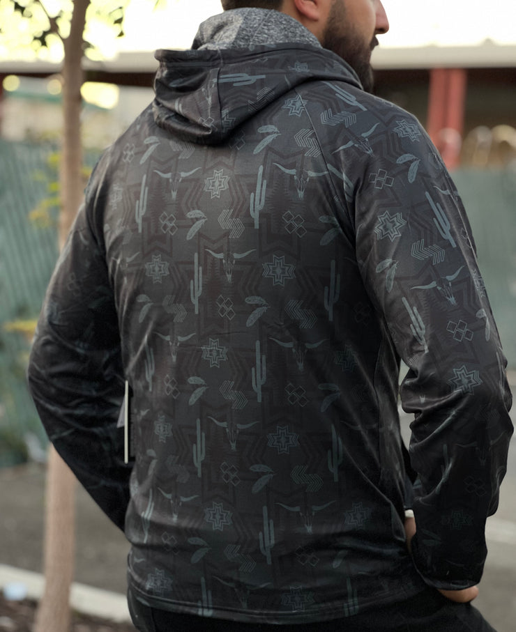 Black Cactus Men's Hoodie - Rock&Roll Denim
