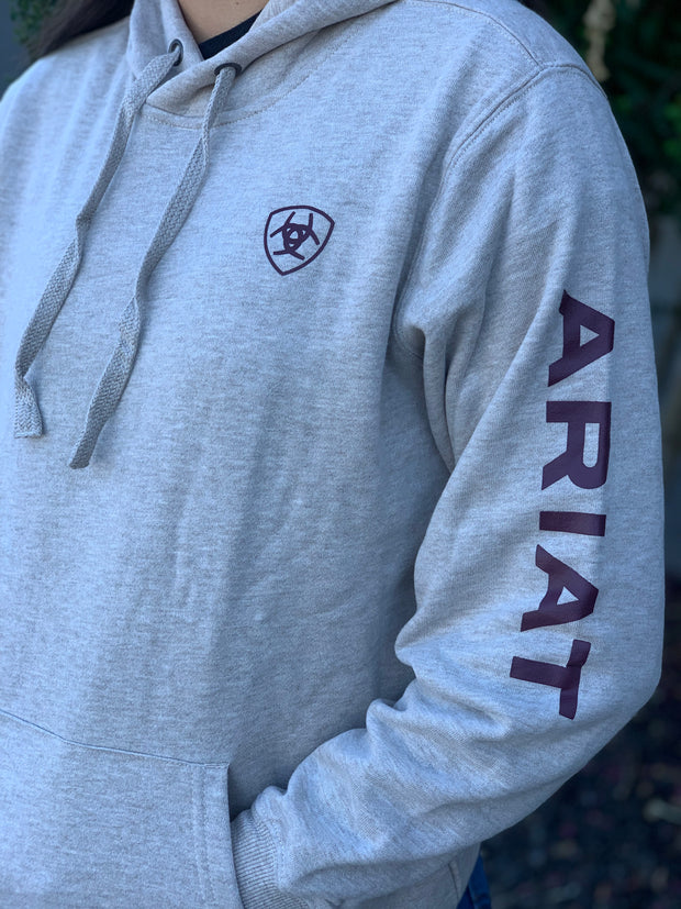 Ariat Women Oatmeal Heather Team Hoodie