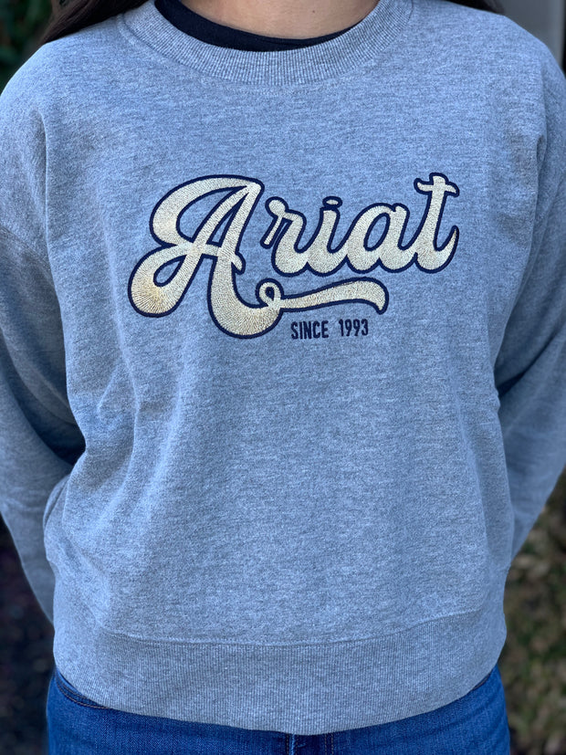 Ariat Real Metallic Varsity Logo Sweatshirt