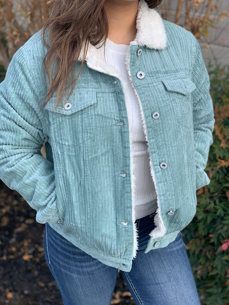 Faux Baby Blue Jacket