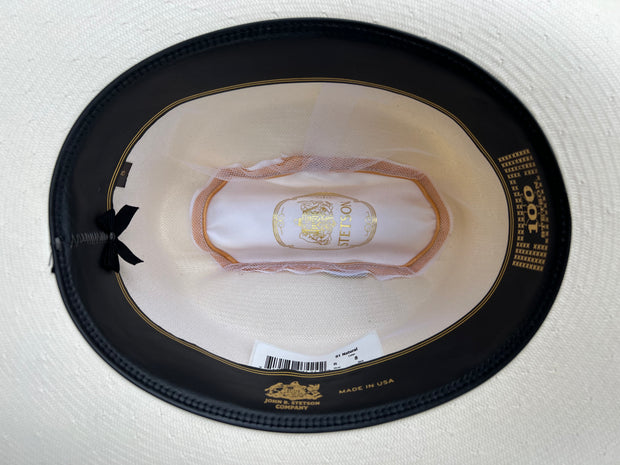 Stetson 100x Rancher Straw Hat Horma Sinaloa (Copa Alta Falda/Brim 3.5")