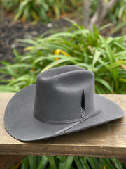 Stetson 6x Rancher Bullet Diamante Negro Cowboy Felt Hat (Copa Alta Falda/Brim 3.5")