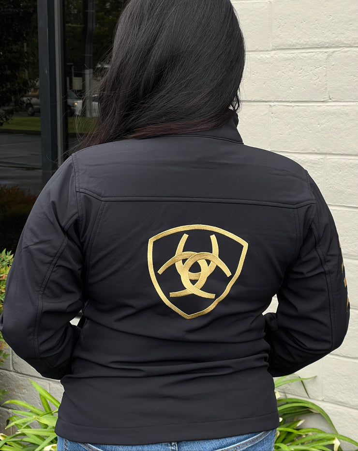 Ariat Women Black/Gold Soft-shell Jacket (NEW)