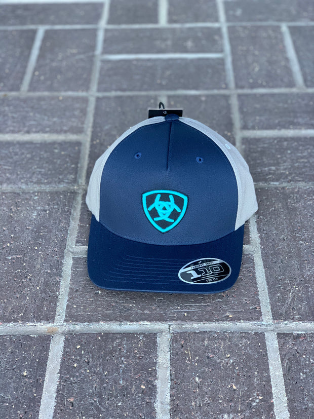 Ariat Grey/Blue Ariat Logo Cap