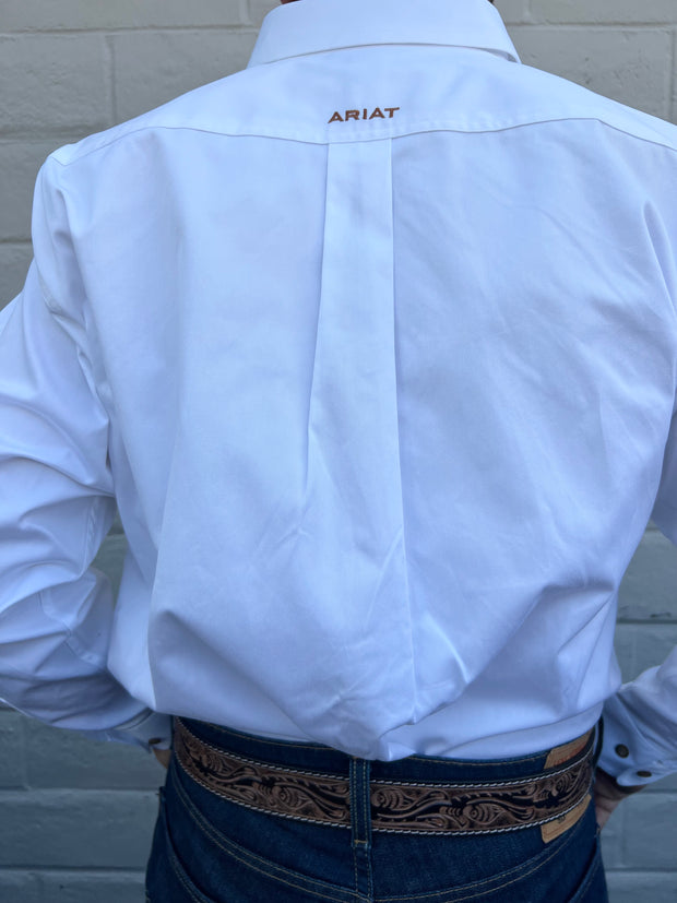 Ariat Solid White Twill Classic Fit Shirt